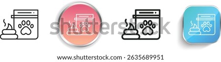 poo icon. Thin Linear, Regular and Button Style Design Isolated On White Background
