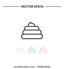 poo icon. vector illustration