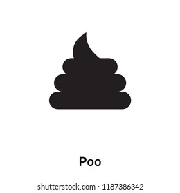 Poo icon vector isolated on white background, logo concept of Poo sign on transparent background, filled black symbol