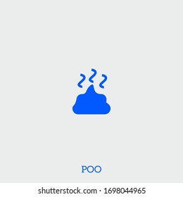 Poo-Symbol. Vektorillustration auf grauem Hintergrund