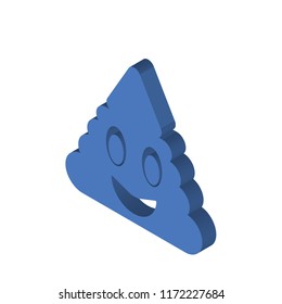 Poo isometric left top view 3D icon