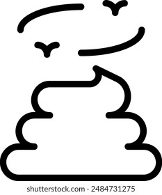 poo line icon illustration vector