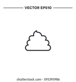 poo. line icon. vector illustration