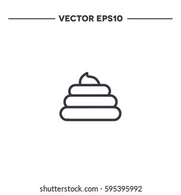 poo. line icon. vector illustration