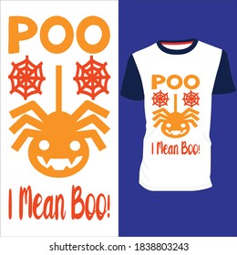 Pop I meine Boo Halloween T Shirt Design