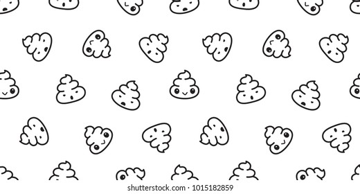 Poo Seamless Pattern Cartoon Isolated Illustration Stock Vector ...