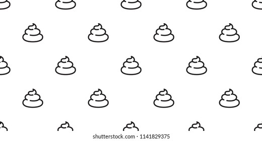 Poo Seamless Pattern Vector Cartoon Isolated Doodle Illustration Wallpaper Tile Background