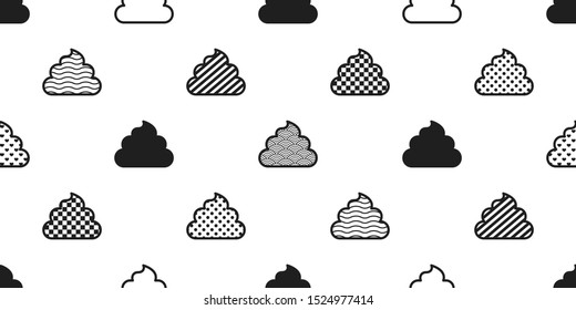 Poo Seamless Pattern Vector Checked Stripes Polka Dot Isolated Dog Repeat Wallpaper Tile Background Icon Cartoon Illustration Design
