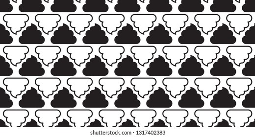Poo seamless pattern vector toilet icon scarf isolated dog tile background repeat wallpaper Cartoon illustration doodle