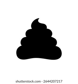 Poo silhouette vector flat illustration design.