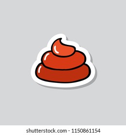 poo sticker doodle icon
