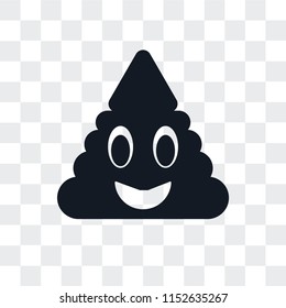 Poo vector icon isolated on transparent background, Poo logo concept