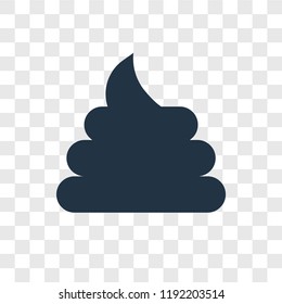 Poo vector icon isolated on transparent background, Poo transparency logo concept