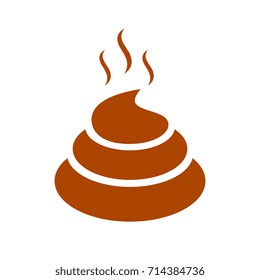 Poo vector icon isolated on white background