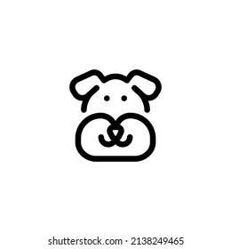 pooch, dog,  animal Outline Icon, Logo, and illustration Vector