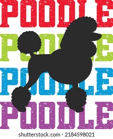 Poodle color Dog Vector File