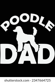 Poodle Dad eps cut file for cutting machine