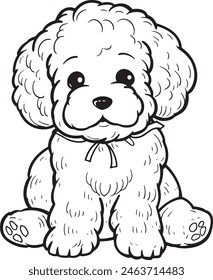 poodle dog breeds vector silhouette 