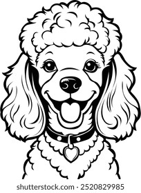 poodle dog breeds vector silhouette 