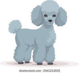 Poodle dog character vector artwork