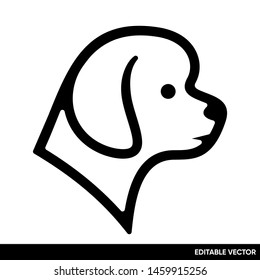 POODLE DOG HEAD PET ICON SYMBOL LOGO