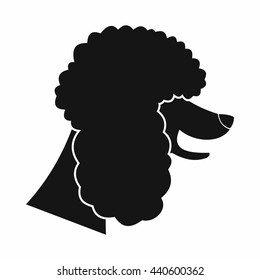 Poodle dog icon, simple style