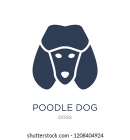 Poodle dog icon. Trendy flat vector Poodle dog icon on white background from dogs collection, vector illustration can be use for web and mobile, eps10