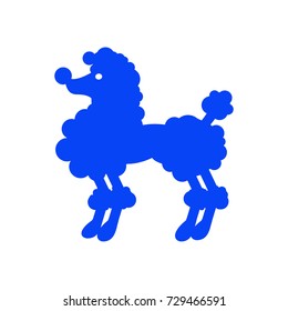 poodle dog icon vector