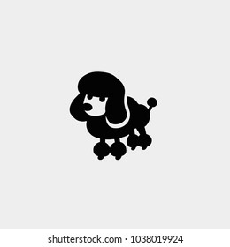 Poodle dog icon. Vector poodle illustration