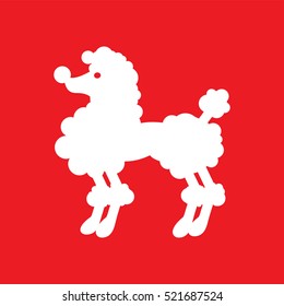 poodle dog Icon Vector Illustration