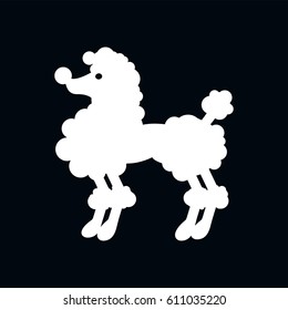 Poodle dog icon vector illustration