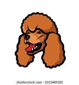 Poodle dog - isolated outlined vector illustration