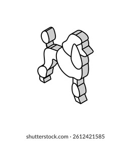 poodle dog isometric icon vector. poodle dog sign. isolated symbol illustration
