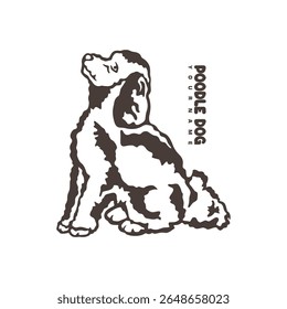 Poodle Dog logo design vector. Silhouette Poodle Dog Template Illustration. Icon Symbol