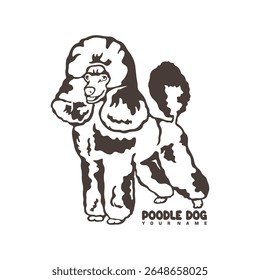 Poodle Dog logo design vector. Silhouette Poodle Dog Template Illustration. Icon Symbol