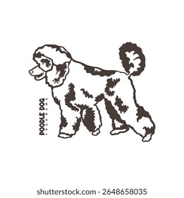 Poodle Dog logo design vector. Silhouette Poodle Dog Template Illustration. Icon Symbol