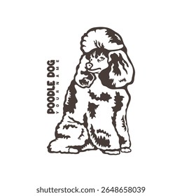 Poodle Dog logo design vector. Silhouette Poodle Dog Template Illustration. Icon Symbol