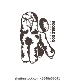 Poodle Dog logo design vector. Silhouette Poodle Dog Template Illustration. Icon Symbol