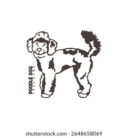 Poodle Dog logotipo design vetor. Silhueta Poodle Dog modelo ilustração. Símbolo de ícone