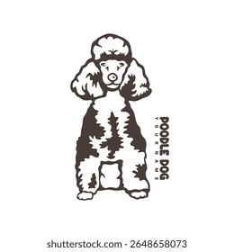 Poodle Dog logo design vector. Silhouette Poodle Dog Template Illustration. Icon Symbol