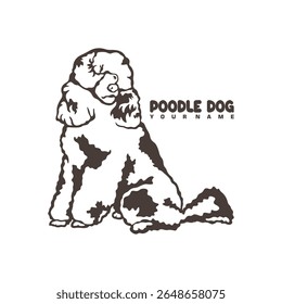 Poodle Dog logotipo design vetor. Silhueta Poodle Dog modelo ilustração. Símbolo de ícone