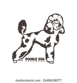 Poodle Dog logotipo design vetor. Silhueta Poodle Dog modelo ilustração. Símbolo de ícone