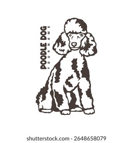 Poodle Dog logotipo design vetor. Silhueta Poodle Dog modelo ilustração. Símbolo de ícone