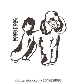 Poodle Dog logotipo design vetor. Silhueta Poodle Dog modelo ilustração. Símbolo de ícone