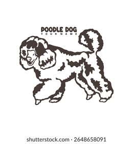 Poodle Dog logo design vector. Silhouette Poodle Dog Template Illustration. Icon Symbol