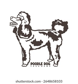 Poodle Dog logo design vector. Silhouette Poodle Dog Template Illustration. Icon Symbol