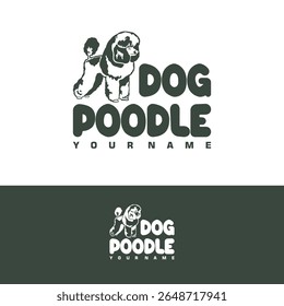 Poodle Dog logo design vector. Silhouette Poodle Dog Template Illustration. Icon Symbol