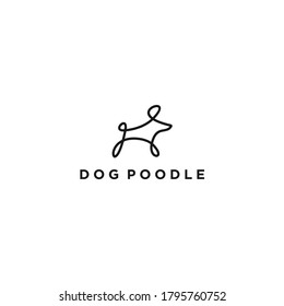 poodle dog logo. pet icon