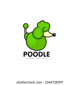 Poodle dog logo template