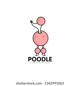 Poodle dog logo vector. Dog logo vector. Animal logo template